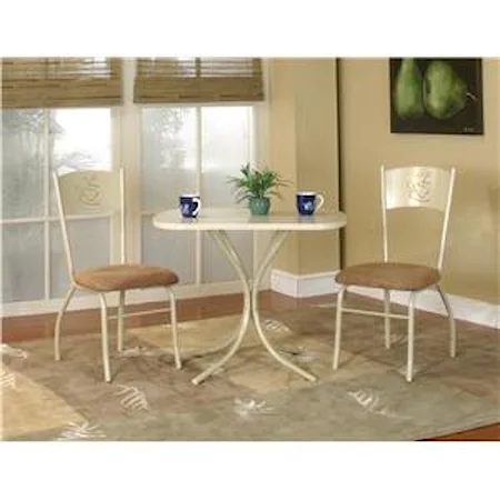 Rectangular Laminate Table with Smoke Sensation Chairs